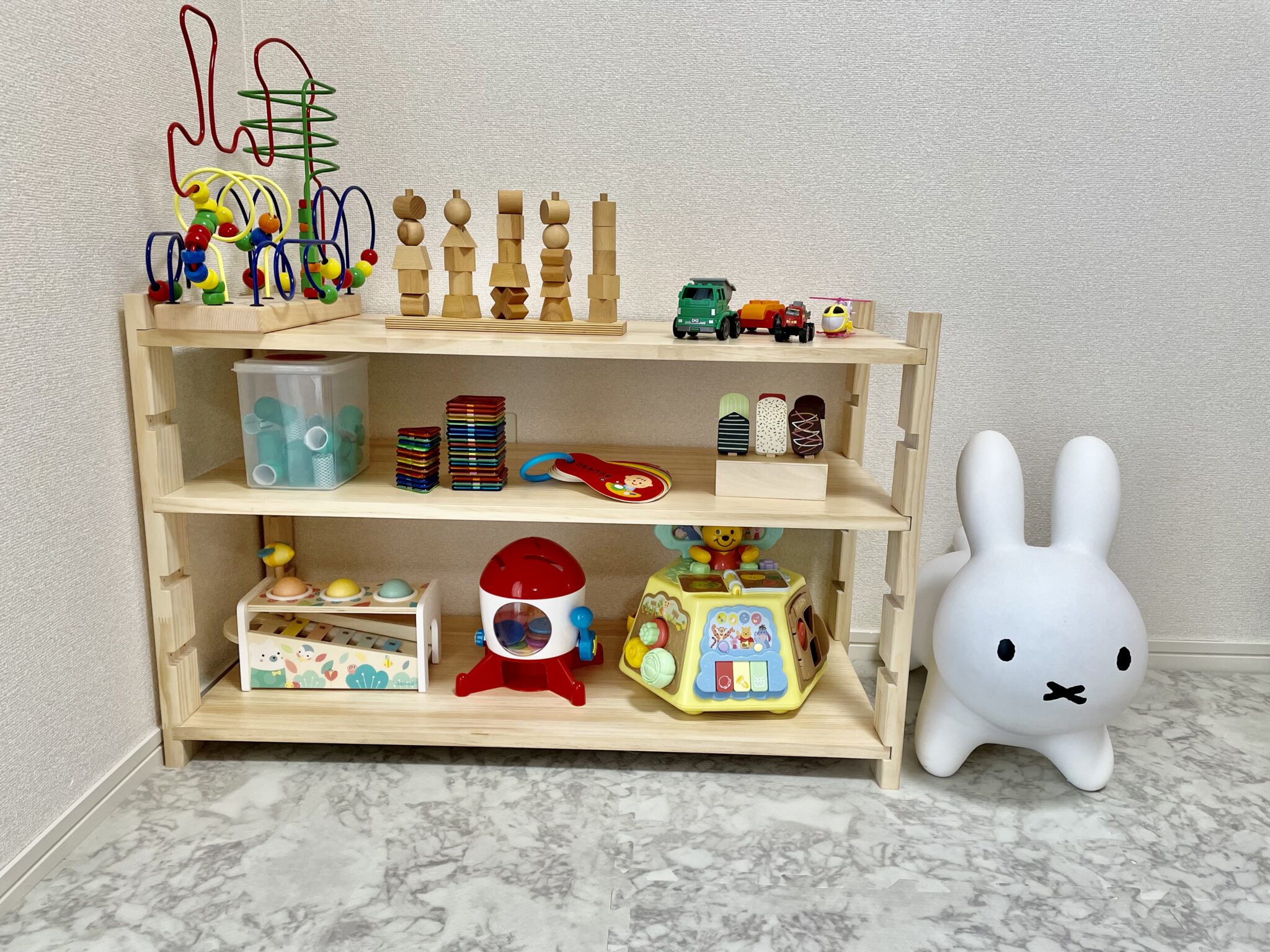 【初めてのDIY】 おもちゃ棚の作り方を紹介 | SAKIBLOG